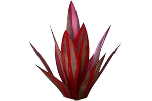 HoveeLuty Tequila Sculpture Rustique Metal Agave Plant Iron Art Agave Sculpture State Garden Yard Art Decoration 35 Cm Rouge Foncé