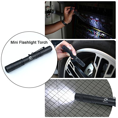 Diateklity kleine LED Mini-Taschenlampe 100Lumen CREE XPE2-LED R3 – wasserdicht(Farbe: Schwarz, Lange: 15cm, Durchmesser:2,5cm) - 6