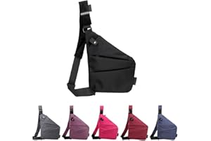 WANWEN Sac de Poitrine Antivol, 2023 Nouveau Sac à Bandoulière élastique, Sac de Poitrine à Bandoulière, Sac de Messager Latéral Extérieur, Our la Randonnée, Vélo, Camping