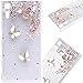 Produktbild GrandEver Sony Xperia XZ Hardcase Hülle Bumper Durchsichtige Hartschale Glitzer Dimant PC Rückschale Transparent Schutzhülle mit Bling Muster Klar Dünne Ultra Slim Rückseite Clear Case Cover Handy Tasche Premium Handyhülle Backcover - Schmetterling