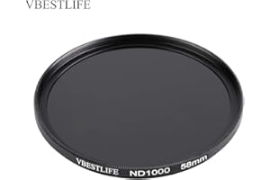 Vbestlife Filtro óptico Ultra Delgado Vidrio óptico de Densidad Neutra con Revestimiento de ND1000 ND Lentes Filtro Kit para Cámara DSLR(58mm)