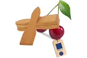 HOFMEISTER HOLZWAREN 8X HOFMEISTER® Raclette-Schaber aus schönem Kirsch-Holz, 13 cm, schont beschichtete Raclette-Pfännchen, hitzebeständiger Raclette-Spachtel aus Europa, stabiles Raclette Zubehör
