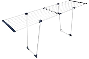 ‎BIGDEAN BigDean Teleskop Wäscheständer mit Rollen ausziehbar 20m - TÜV Rheinland Wäschetrockner Flügelwäschetrockner Flügelwäscheständer für Kleidung