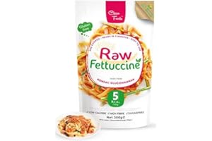 CLEAN FOODS 8 x CleanFoods 5 Calorie Konjac nouilles l Fettuccine 200g paquet I Konjac Glucomannane I végétalien sans gluten sans gras sans sucre I prêt en 2 minutes