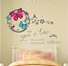 Personalised Name, 3D Butterflies Princess, Wall Art Sticker Nursery Girls, Kids (Silver)