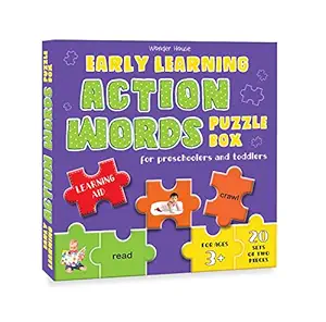 Wonder House Books Early Learning Action Words Puzzle Box for Preschoolers and Toddlers - Learning Aid & Educational Toy (Jigsaw Puzzle for Kids Age 3 and Above), Multicolor