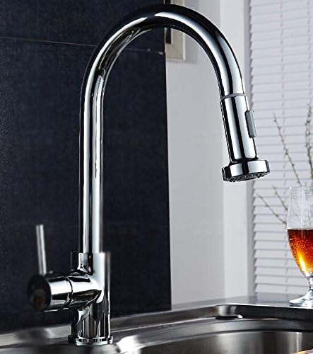AWXJX Mixer Water Tap Hot and cold copper Pull out kitchen Brushed Rotating