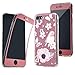 Price comparison product image NWNK13® iPhone Best Quality [Enhanced Grip] Silicone Gel [ 360° Durable Complete Body ] Case Cover With Card Organiser (iPhone 5 / 5S / Se, Bling Bird Rose)