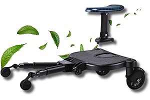 TinyPath Kinder Buggy Board - Universelles Trittbrett 14cm Sitz für alle Kinderwagen & Reisebuggys | Geschenkidee | Sicher, stabil & rutschfest | Einfache Montage | Kinderwagen-Zubehör