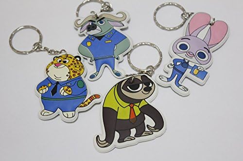 Fungshop Zootopia Judy Flash keychain rings Figures Toys 4 pics