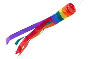 CIM Manche à air - 100 Rainbow - résiste aux UV et aux intempéries - Ø11cm, Longueur : 100cm - INCL. Émerillon à roulement à Billes