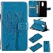 Produktbild Leder Hülle für Redmi Note 4X / Redmi Note 4,Brieftasche Hülle für Xiaomi Redmi Note 4X,Xiaomi Redmi Note 4 Hülle Flip Case Wallet,Fanryn Retro Elegant Butterfly Schmetterling Baum Katze Muster Prägung PU Leder Ledercase Schutzhülle Handy Lanyard Strap Flip Tasche Wallet Case Cover Schutzhülle Etui Tasche Handytasche Hülle Standfunktion mit Kartenfächer Silikon Rückseite Cover für Xiaomi Redmi Note 4X / Redmi Note 4 - Blau
