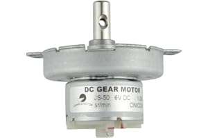 CHANCS Moteur électrique à Engrenages Réduit Moteur DC JS-50 6V DC 5RPM Réduction de Vitesse Boîte d'engrenages en Plastique Pom