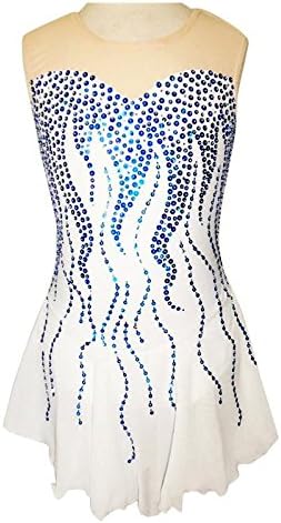 TT&HUAXUE Figure Skating Dress Women's Girls' Ice Skating Dress Breathable Comfortable Sleeveless Performance Skating Wear High Elasticity Elastane , pink