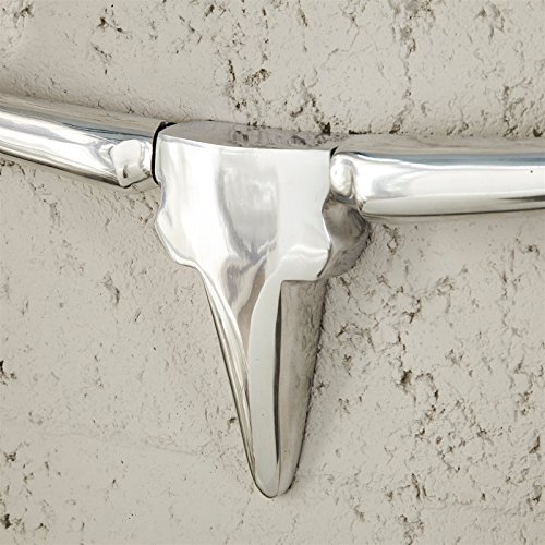 ALU STIER HÖRNER „TAUREAU“ deko geweih wandbild jagdtrophäe silber 75 cm von Xtradefactroy - 3