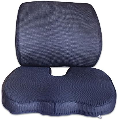 Aohayo Back&amp;Seat Cushion Wellness Comfort Travel Foam Cushion Provides Relief for Pain Perfectly Sized for Any Chair and Auto Seat
