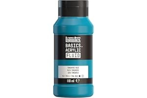 Liquitex 8870402 Basics Fluid - Peinture acrylique à consistance fluide, à séchage rapide, résistante à la lumière, imperméable, à base d'eau, Flacon de 118 ml, Bleu Turquoise