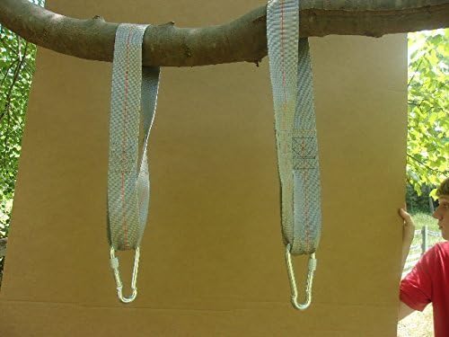 Wood Tree Swings Thirty Six Inches Long Tree Swing Hanging Kit 2 Straps WITH SAFER Screw Lock Snap Hooks