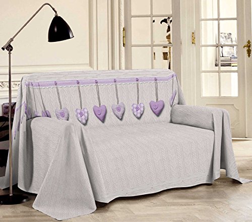 COPRITUTTO Panama Multiuso 240x280 Cm Rosso – Telo Copridivano, Copripoltrona, Tenda, Tovaglia – 80% Cotone, 20% Poliestere