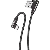 Linktech K594 Safe Type-C - USB 90 Derece Data/Şarj Kablosu 3A 1.5mt Siyah