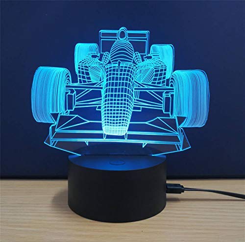 Cool Car Model Lámpara 3D Led Interfaz Usb Interruptor Táctil Santa Claus Stereo Vision Lámpara De Escritorio 7 Colores Luz Nocturna