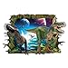 3D Dinosaurs World Jurassic Park Living Room Bedroom Removable Home Decoration Decal Decor Wall Sticker Cartoon Boys Teens Kids Children Room Wall Decor