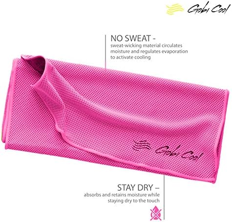 COOLING TOWEL BY GOBI COOL. ICE COLD WHEN WET. IDEAL FOR SPORTS, FITNESS, GYM, YOGA AND CAMPING. LIGHTWEIGHT, LONG LASTING AND ECO-FRIENDLY BAMBOO MICROFIBRES. Super absorbent, and instant relief from over heating during intense exercise.