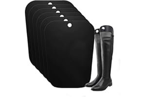 KOMUNJ 6 Stück Stiefelspanner Damen PP Plastik Stiefelformer Blatt Stiefelform Einsätze Schwarz, Hält die Stiefel Aufrecht für Damen Und Herrenstiefel