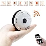 360 ° Panorama Wlan IP Sicherheit Kamera LXMIMI 1080P Wlan Videoüberwachung Dome Überwachungskamera IP Cam mit IR Nachtsicht /Bewegungsmelder für Haus /Baby Überwachung