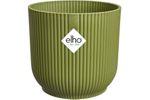 Elho Vibes Fold Round 16 -Vaso per Piante da Interno - Ø 16.1 x H 14.8 cm - Verde/Verde Felce
