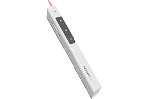 NORWII N26 Pointeur de présentation avec Plage de Commande 300 Pieds, présentateur sans Fil 2.4 GHz Présentateur PPT PowerPoint Clicker Présentation Clicker Slide Remote (Blanc)