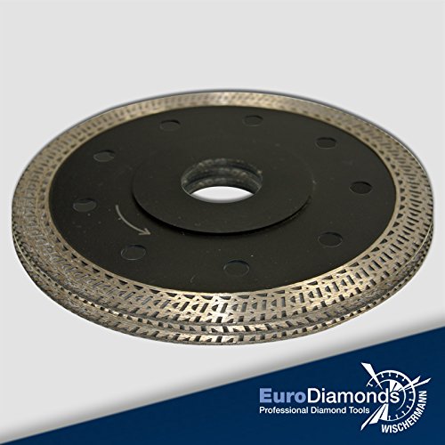 Profi Diamanttrennscheibe Granit SUPERCUT, 3er Pack Sparset , Fliesenscheibe extra dünn, 125mm, Granit, Feinsteinzeug, Keramik, hart gebrannte Keramiken, Dachziegel