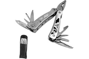 IBLUELOVER Mini Multitool Plier Set 12-in-1 Stainless Steel Floding General Plier Multi-Purpose Foldable Pocket Multitool with Screwdriver Bottle Opener for Outdoor Camping Fishing Hunting Hiking Survival