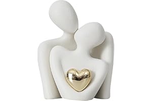 Romantic Couple Statue,Couple Hugging Statue Figurines Ornaments | Sculpture Small Shelf Ornaments Home Decor Items for Living Room Accessories for Couples | Anniversary Valentine's Day Wedding Gift