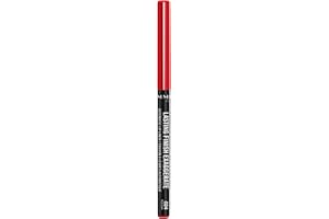 Rimmel London Matita Labbra Automatica Exaggerate, Lunga Durata, Tratto Preciso e Colore Intenso, 024 Red Diva