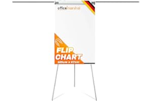 OFFICEMARSHAL Tableau de présentation - Coyote - Tableau blanc avec trépied magnétique et réglable en continu - Avec plateau de rangement pour stylos