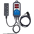 Inkbird ITC-306 Dual Relays Plug Digital Temperature Controller Heating Thermostat 24 Hours Day Night Cycle Timer 3 Pins UK Socket (ITC-306T + Standard Probe)