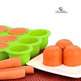 Baby Gefrierbehälter , Tinabless 10 Töpfe Babynahrung Aufbewahrung mit Silikondeckel Einfrieren von Babynahrung Babykost und als Behälter für Babybrei （Blau） - 6