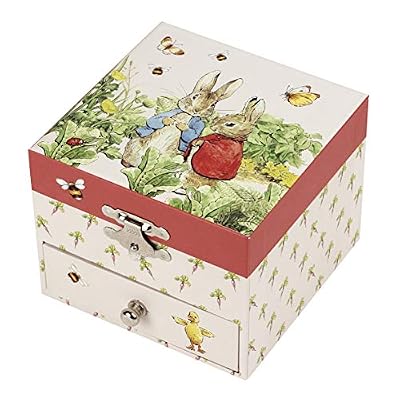 Trousselier Pierre Lapin Boîte à Trésors/Bijoux Musicale Idéal Cadeau Enfant Musique Menuet de Mozart Fraise