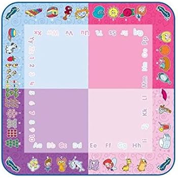 Tomy Tapis Aquadoodle Classique 4 Couleurs Rose T72372 Tapis De Dessin à Eau Coloriage Géant Tapis Déveil Adapté Aux Enfants Dès 18 Mois