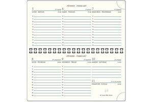 Agenda Mignon - Recharge Agenda Semainier Is 16 à l'italienne - Dimension 15,4 X 7,8 cm - 16350M - Janvier 2023 à Décembre 2023