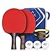 Produktbild XM Tischtennisschläger - Pack 2 Premium-Paddel - Professionelle Ping Pong Paddel mit Tragetasche-Kautschuk für turnierspiel Zugelassen-C
