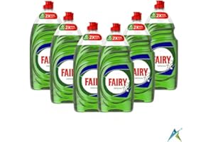 STAR FASHION GLOBAL LTD Fairy Original Washing Up Liquid - Lasts 50% Longer - New And Improved Formula - Saver Pack of (6x900ml)