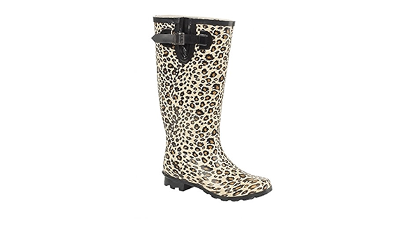 leopard print wellies