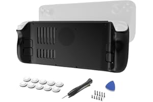 DRAGON SLAY Replacement Rear Shell Back Plate for Valve Steam Deck – Enhanced Ventilation – Black (Case Only)