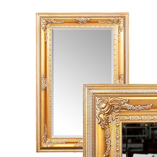BAROCK WANDSPIEGEL Eve 180x100cm SPIEGEL GOLD ANTIK POMPÖS HOLZRAHMEN FACETTE
