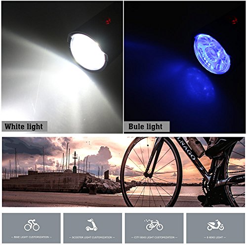 AcTopp LED wiederaufladbares Fahrradlicht USB Frontlicht STVZO Zugelassen Fahrradbeleuchtung Fahrradscheinwerfer mit integrierten 2600mAh Akku Taschenlampe - 4