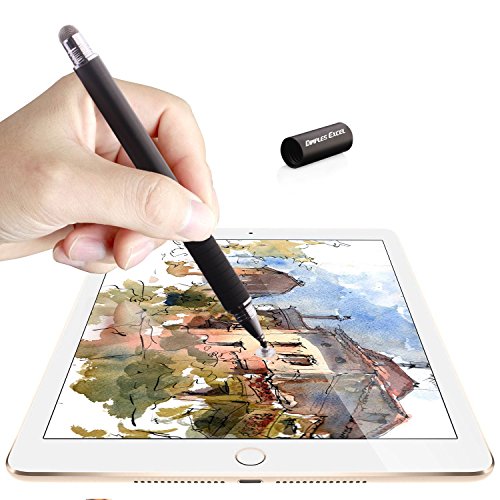 Dimples Excel Präzision Stylus pen Eingabestifte for Ipad Pro Kindle Tablet Touchscreen Smartphone mit Ersatzspitzen (Schwarz + Silber) - 8