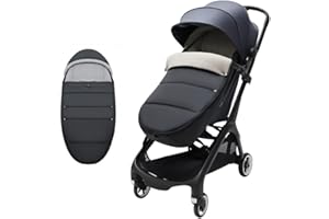 Alimos Pram Footmuff - Cosy Toes Fit Toddler for Stroller & Buggy Warm and Soft Polar Fleece Lined Foot Muff Waterproof (Black)