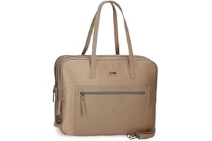 El Potro Lana Bolso para Portátil 15,6" Beige 40x32x8 cms Poliéster y PU